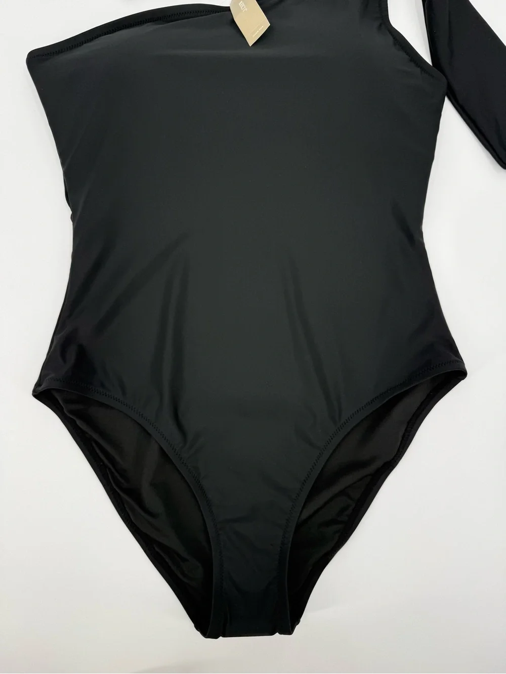 J. Crew Black Bow One Shoulder One Piece Swimsuit Size 14